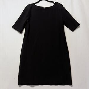 Talbot's Black Knit Jersey Shift Dress Sz 14